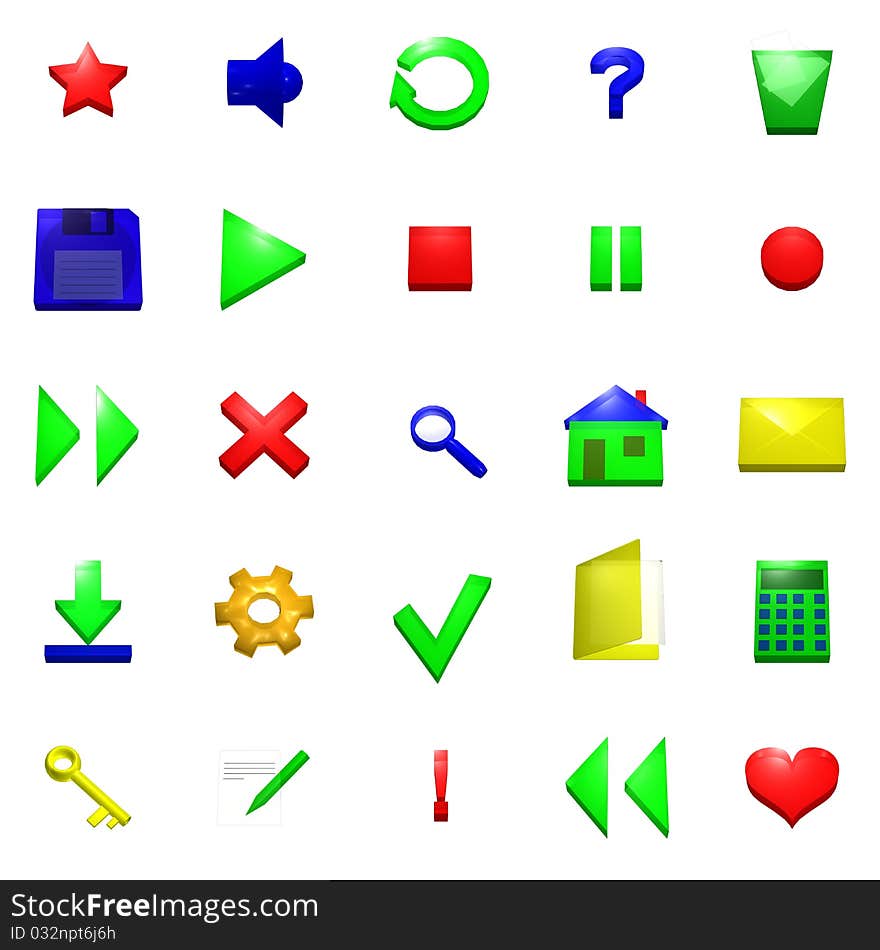 Color glass icons