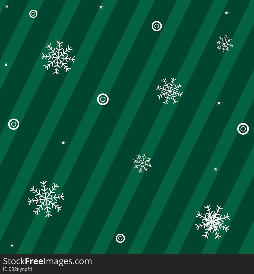 Christmas Background With Snowflakes. Vector