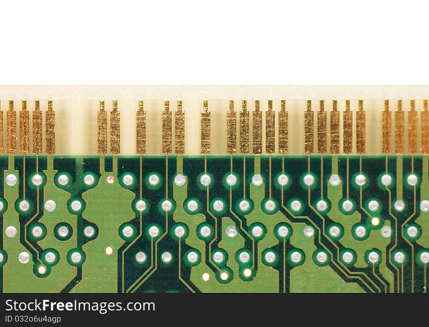 Detail of computer circuit board