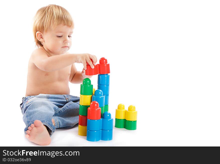 Boy with toys