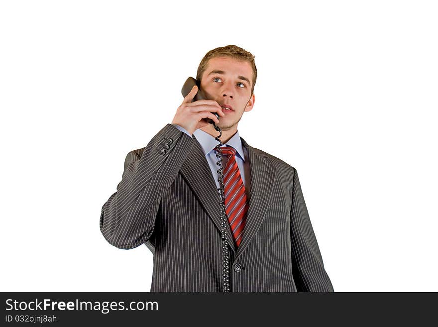 Businessman with Telephone