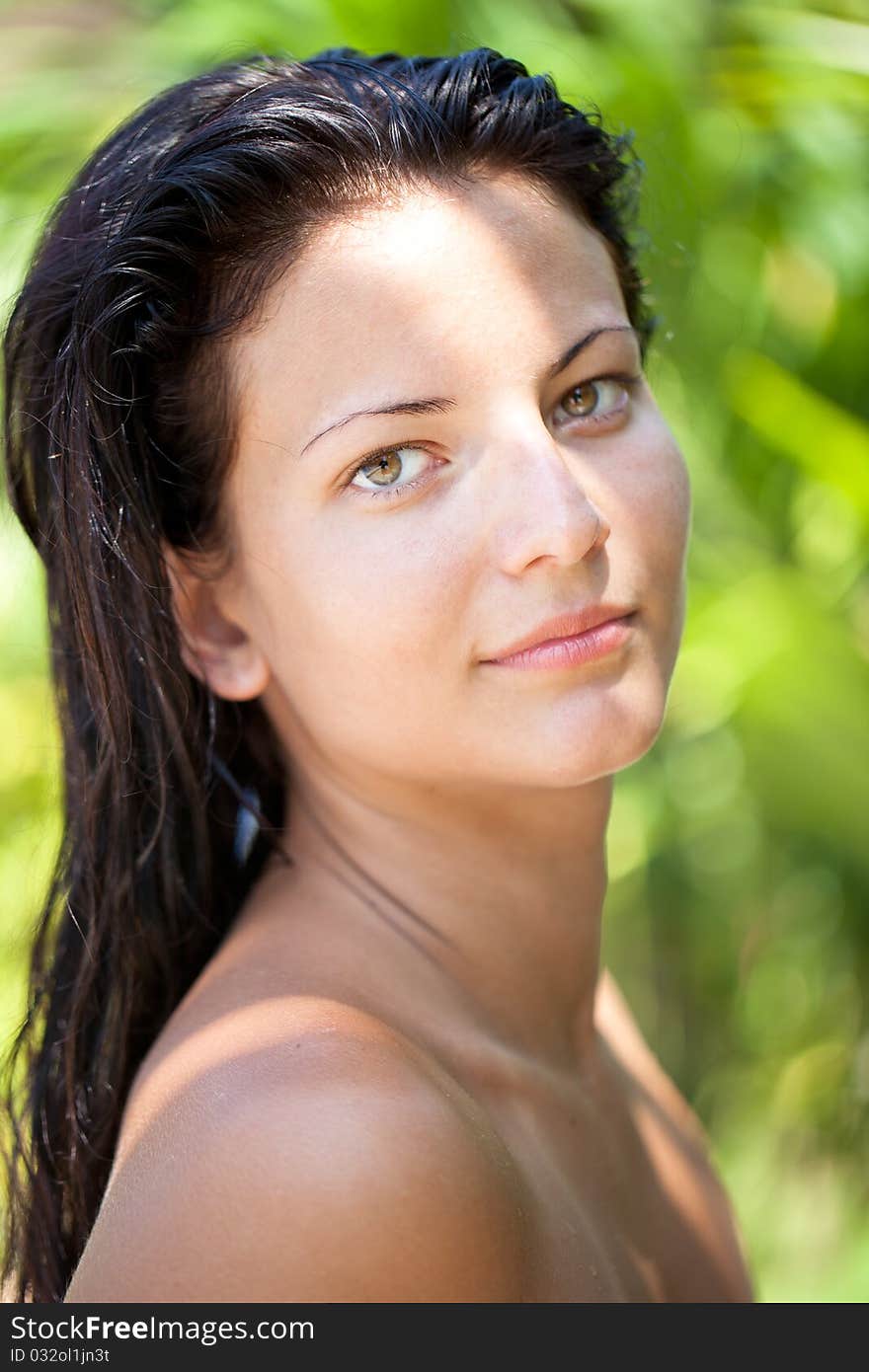 Beautiful woman relaxing by the sun. Beautiful woman relaxing by the sun