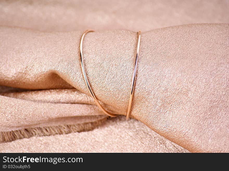 Ear-rings and textile