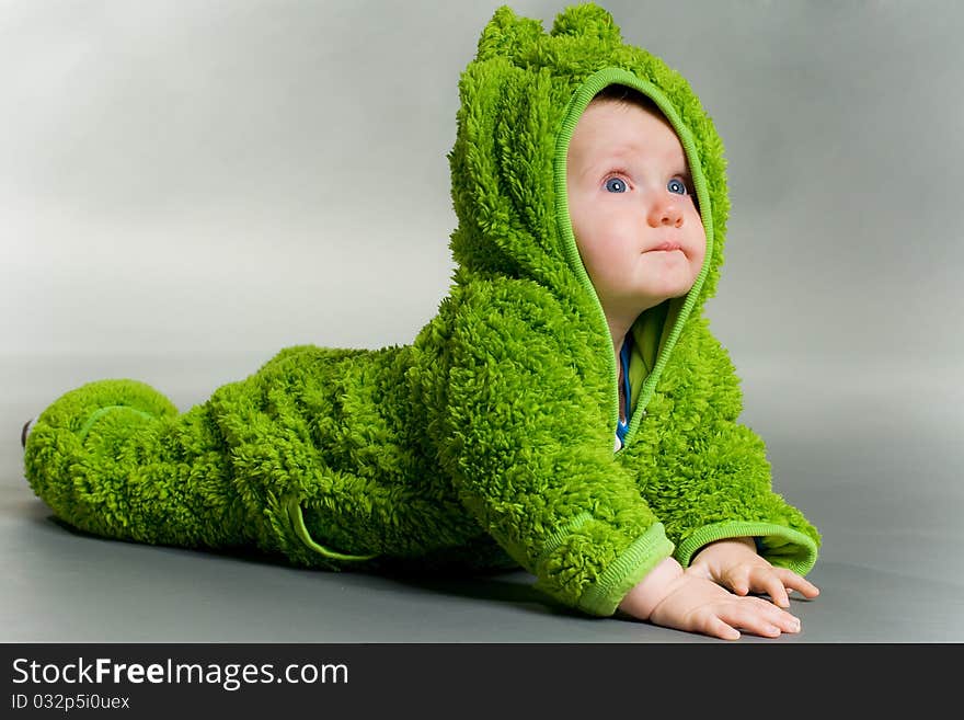 Baby In A Frog Outfit