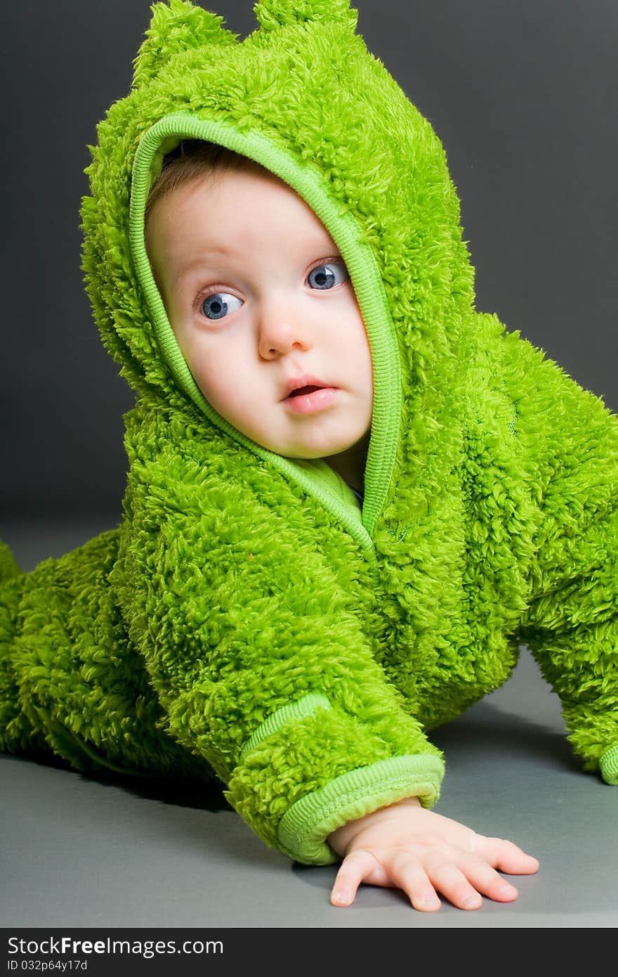 Baby In A Frog Outfit