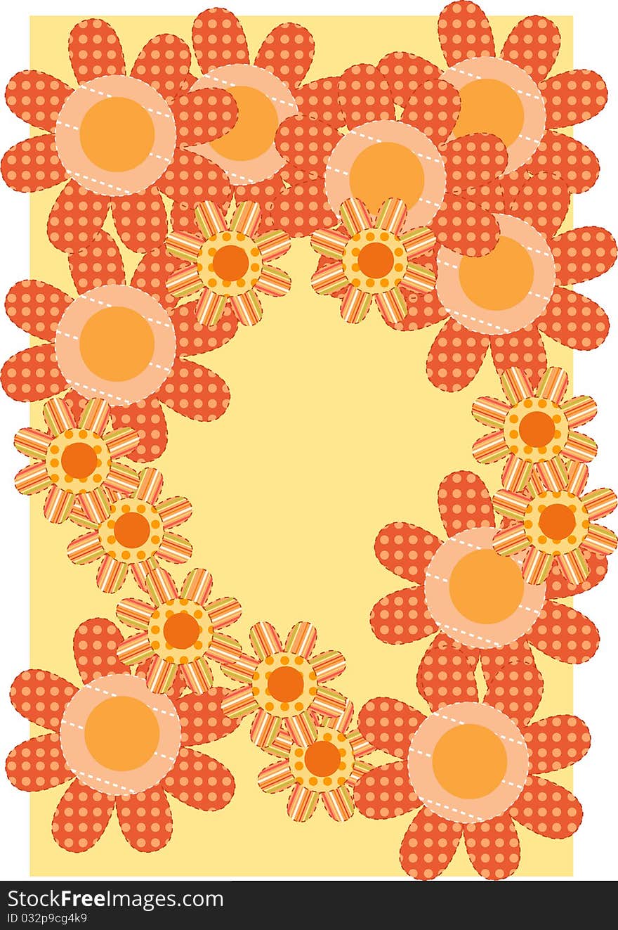 Flower pattern on warm tone