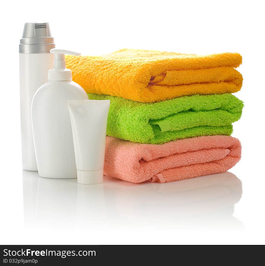 Bottles And Tube With Towels