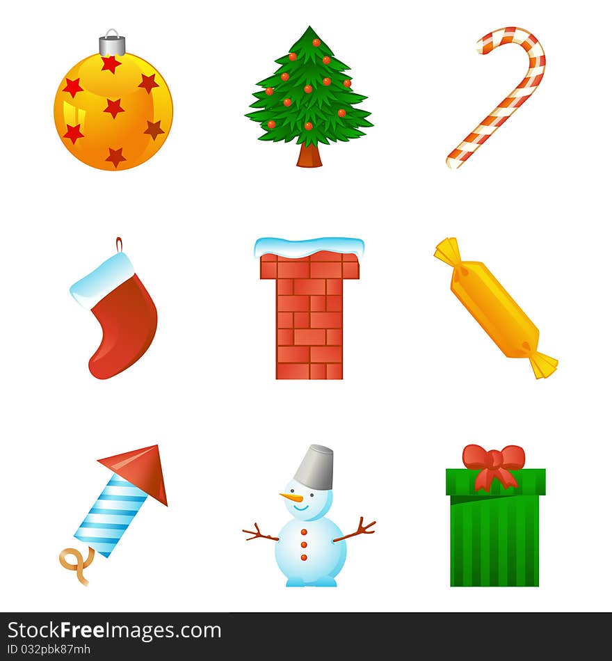 Set of various festive objects/symbols. Gradient mesh used in the petard illustration. Set of various festive objects/symbols. Gradient mesh used in the petard illustration.