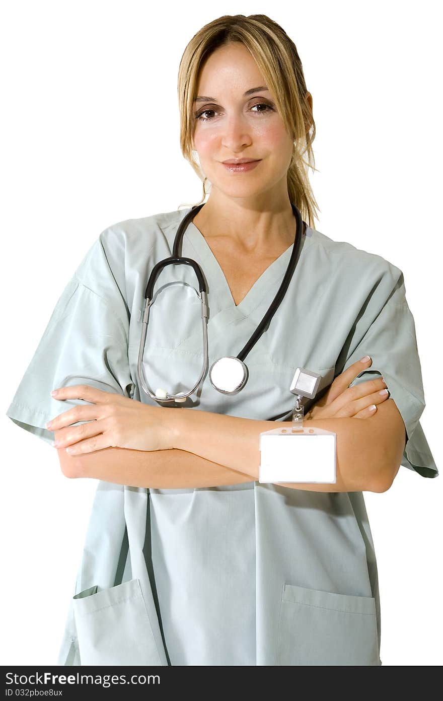 Medical staff isolated on white background