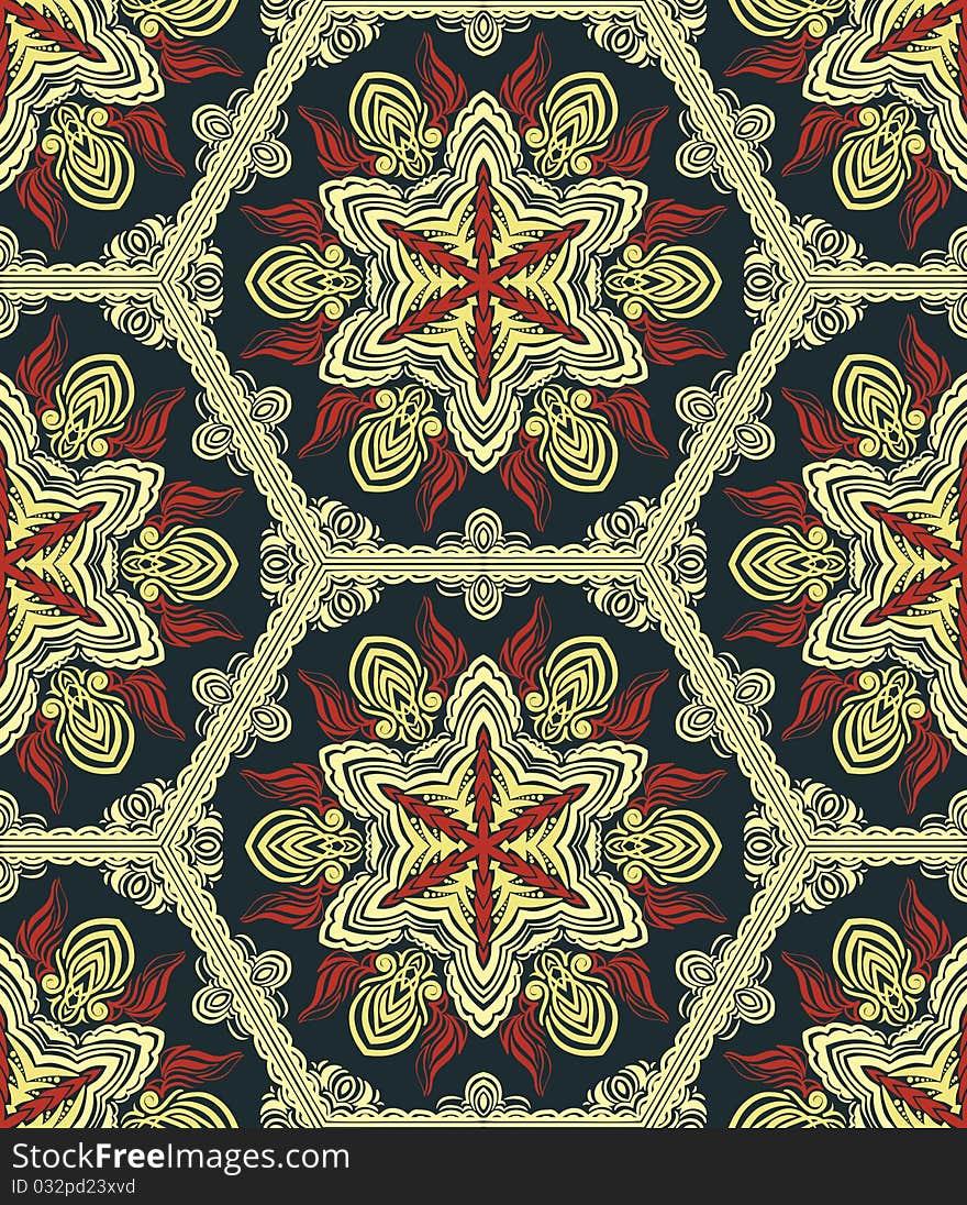 Seamless pattern in retro style