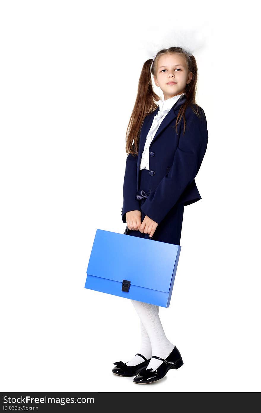 Girl with briefcase