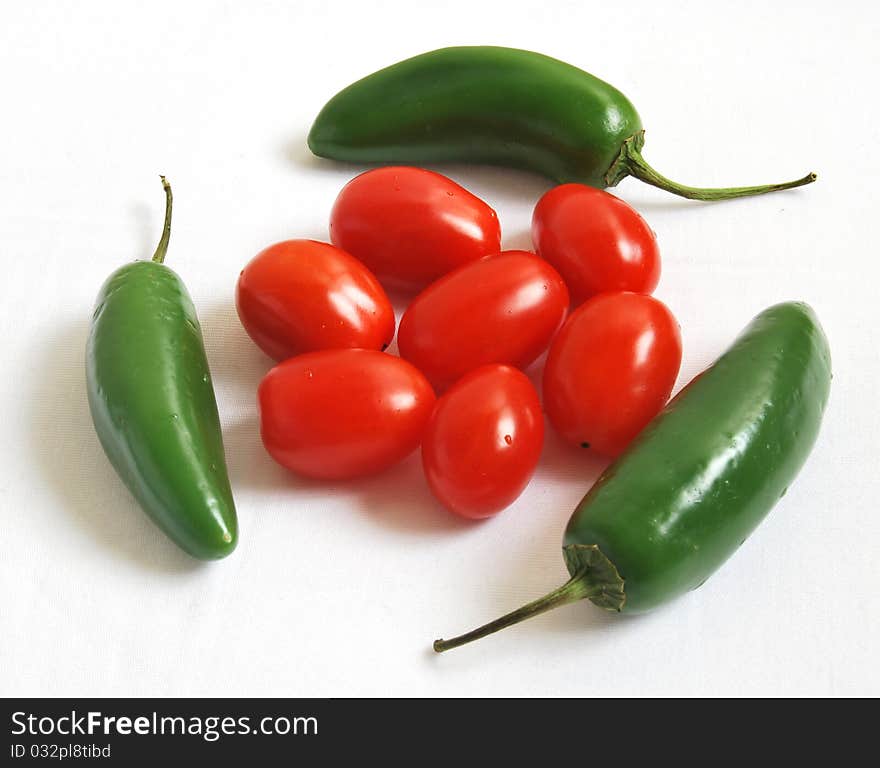 Peppers and cherry tomatoes