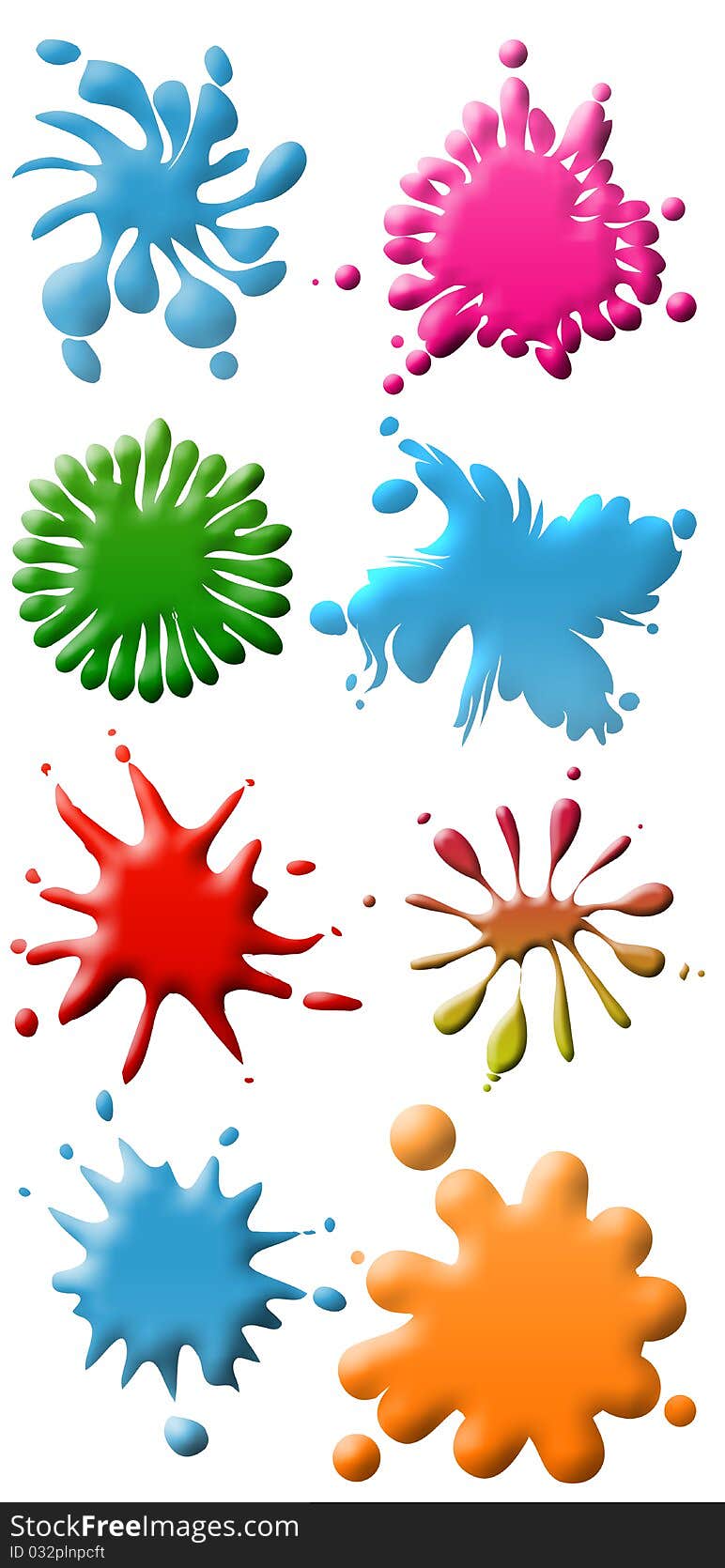 Set of colored blots for sales