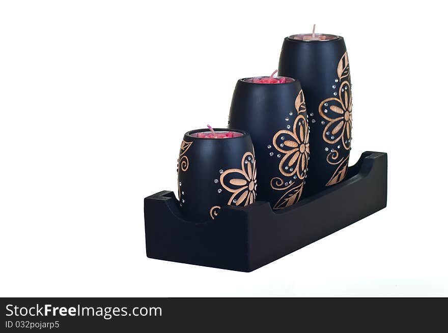 Thai candles front view