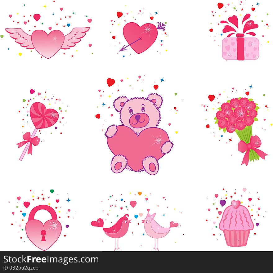 Valentine Design Elements