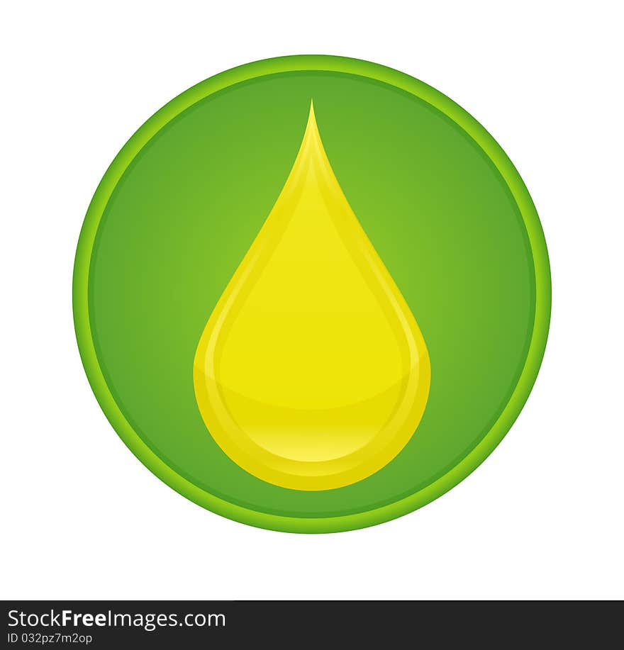 Green icon and yellow oil drop