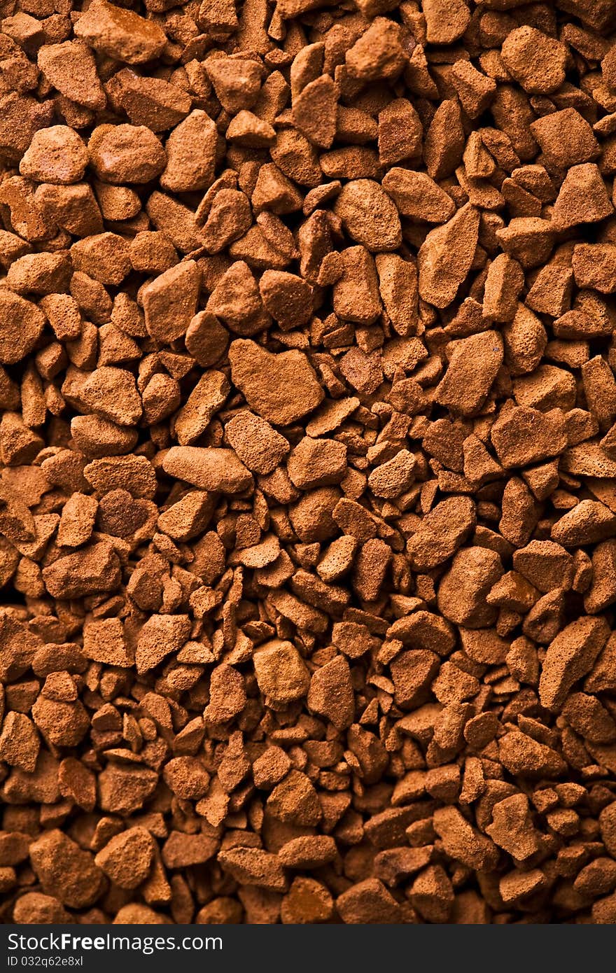 Closeup background of Instant coffee