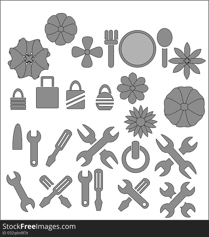 Silhouettes tools set