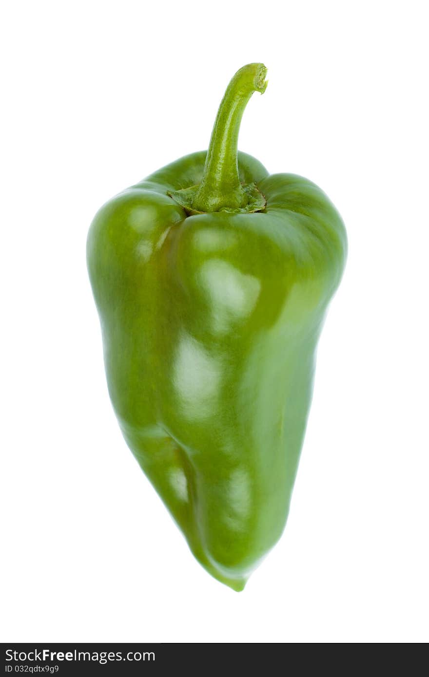 Green pepper isolated on white background