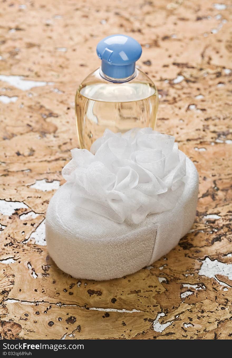 Bath Sponge With Bottle