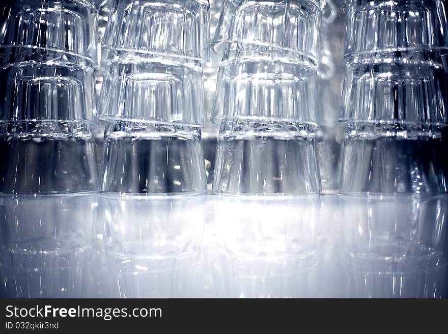 Cocktail Glasses in grey background