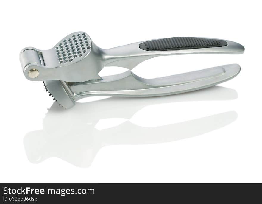 Closeup garlic press