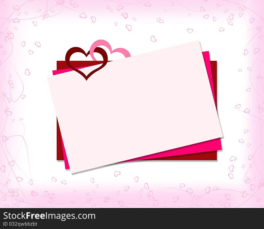 Valentine card as a confession of love