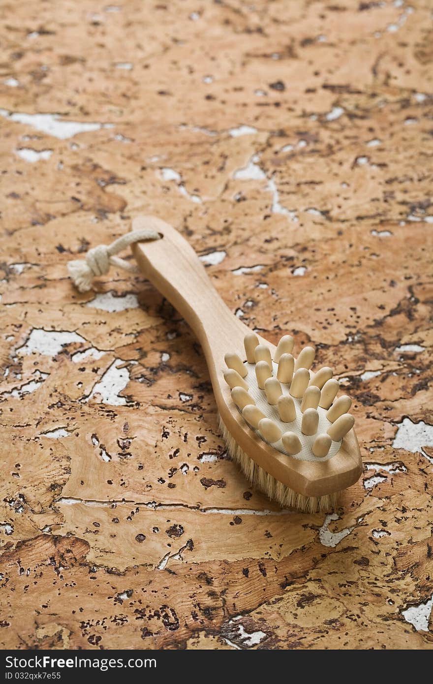 Cork wood with massager