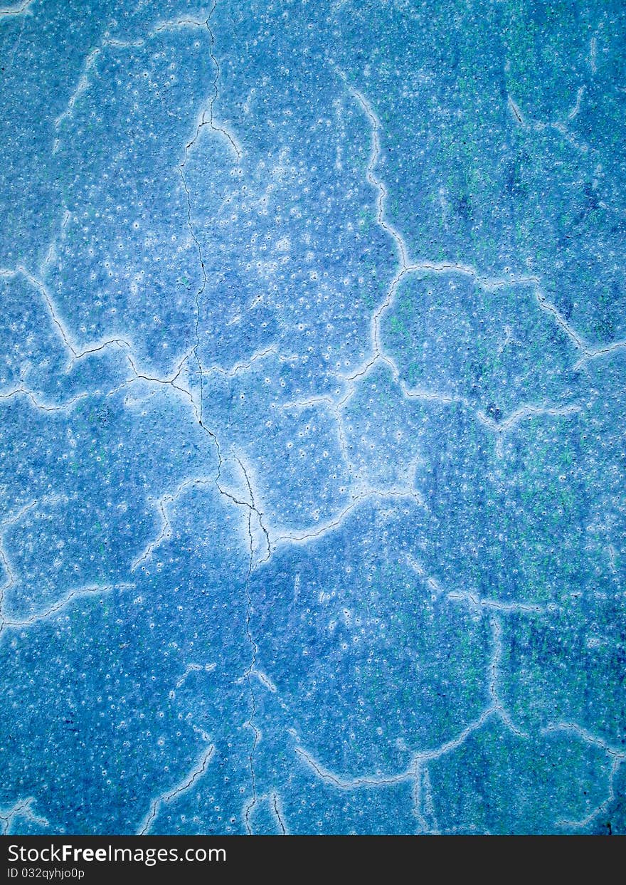 Abstract Blue Rough Old Wall