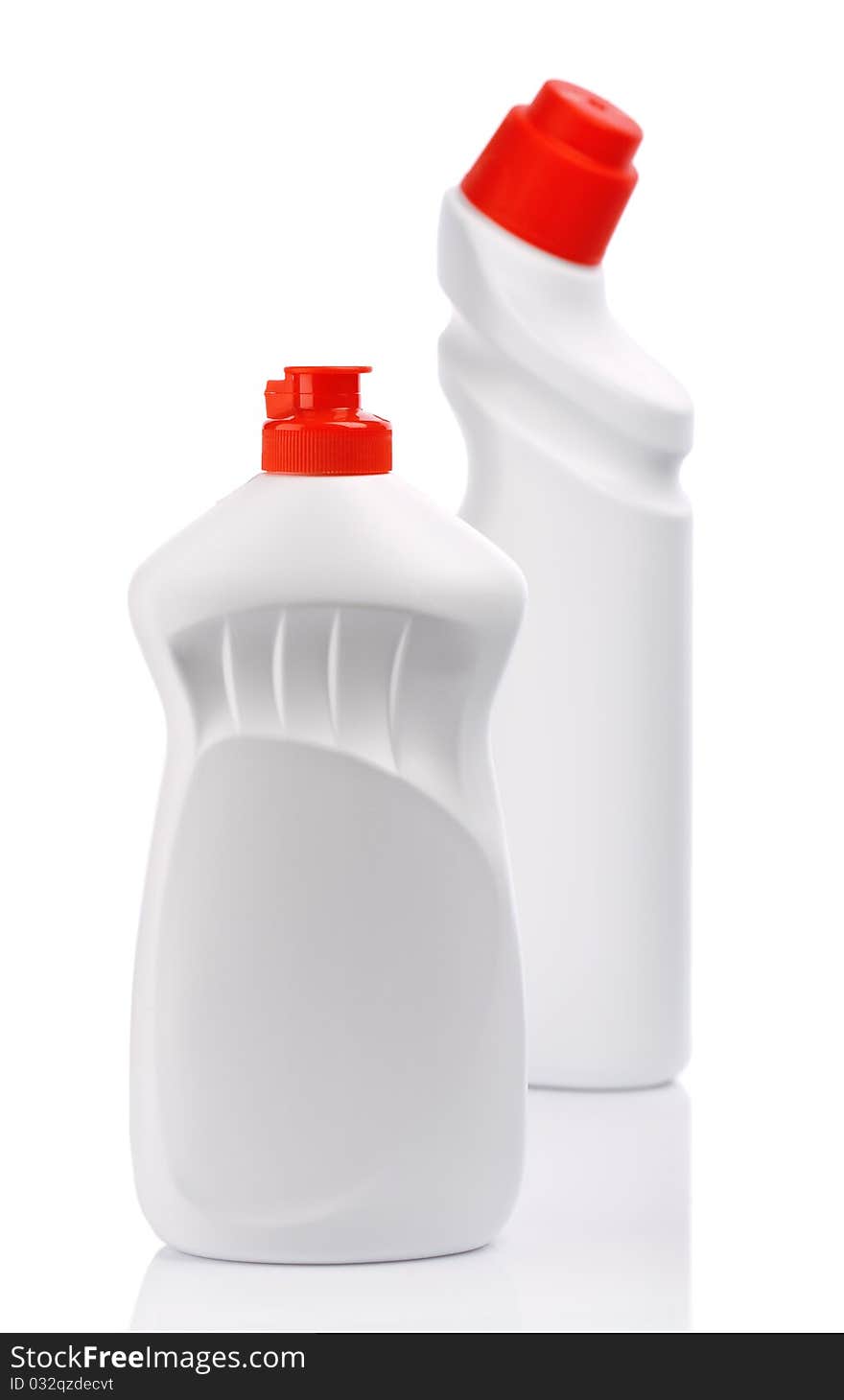 Isolated White Bottles For Clean