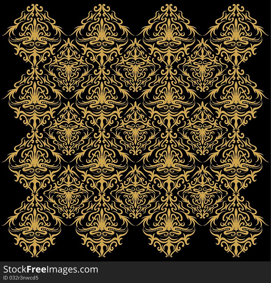 Design of pattern on the black background