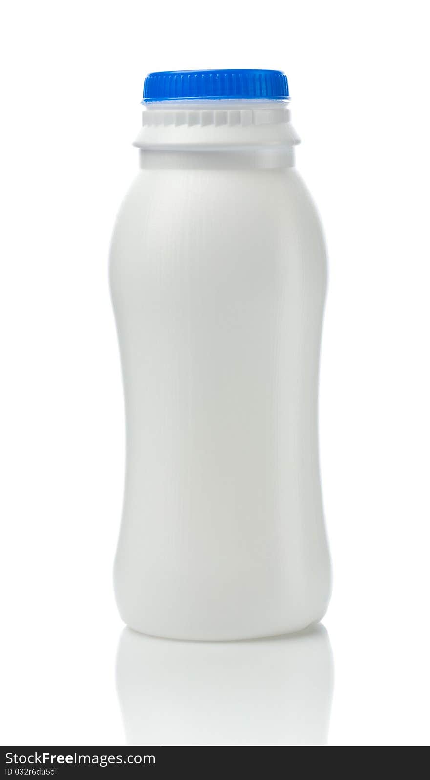 Bottle Of Yogurt Isolated