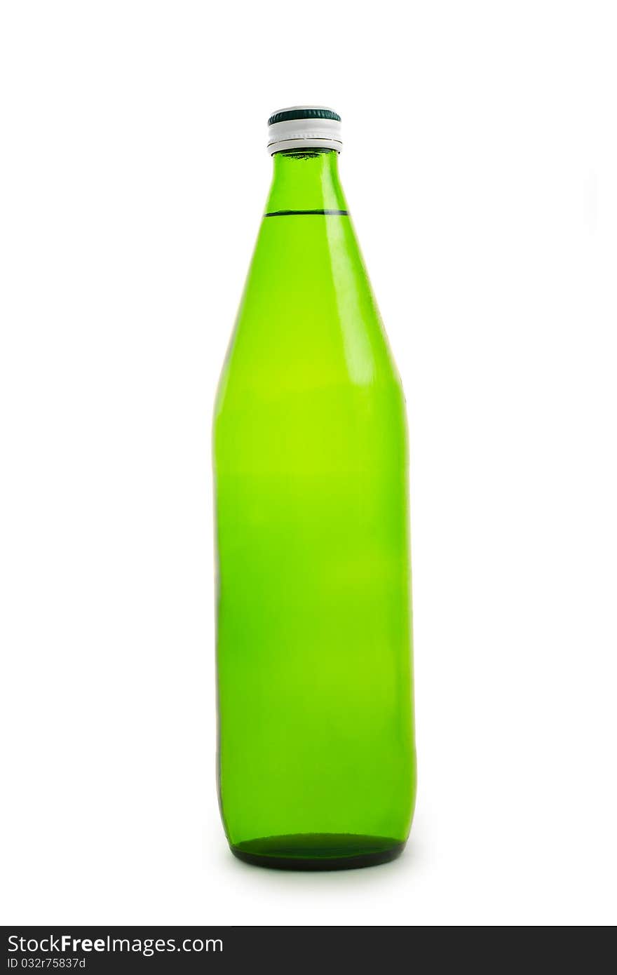 Green bottle  isolated on white background. Green bottle  isolated on white background