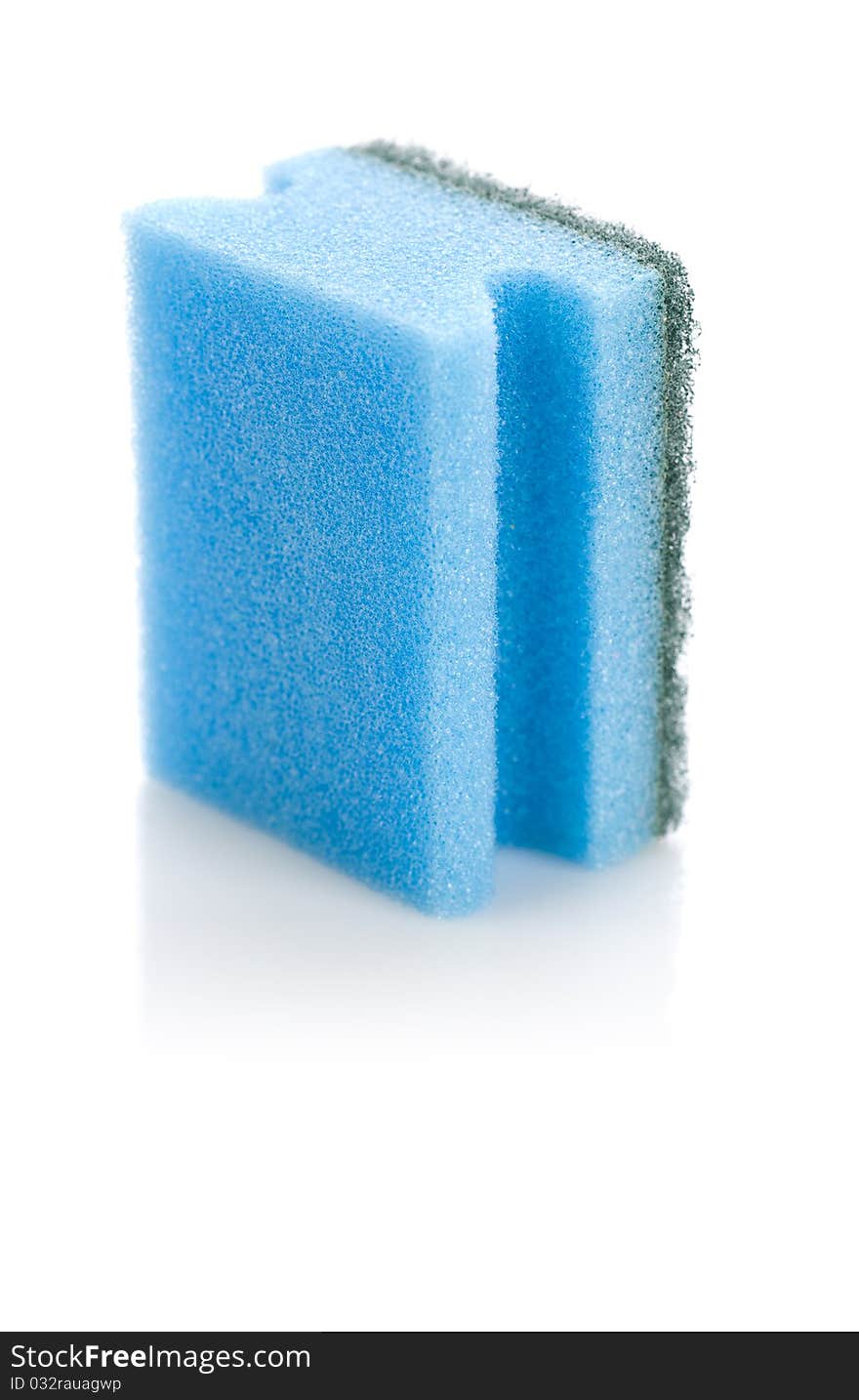 Blue sponge isolated