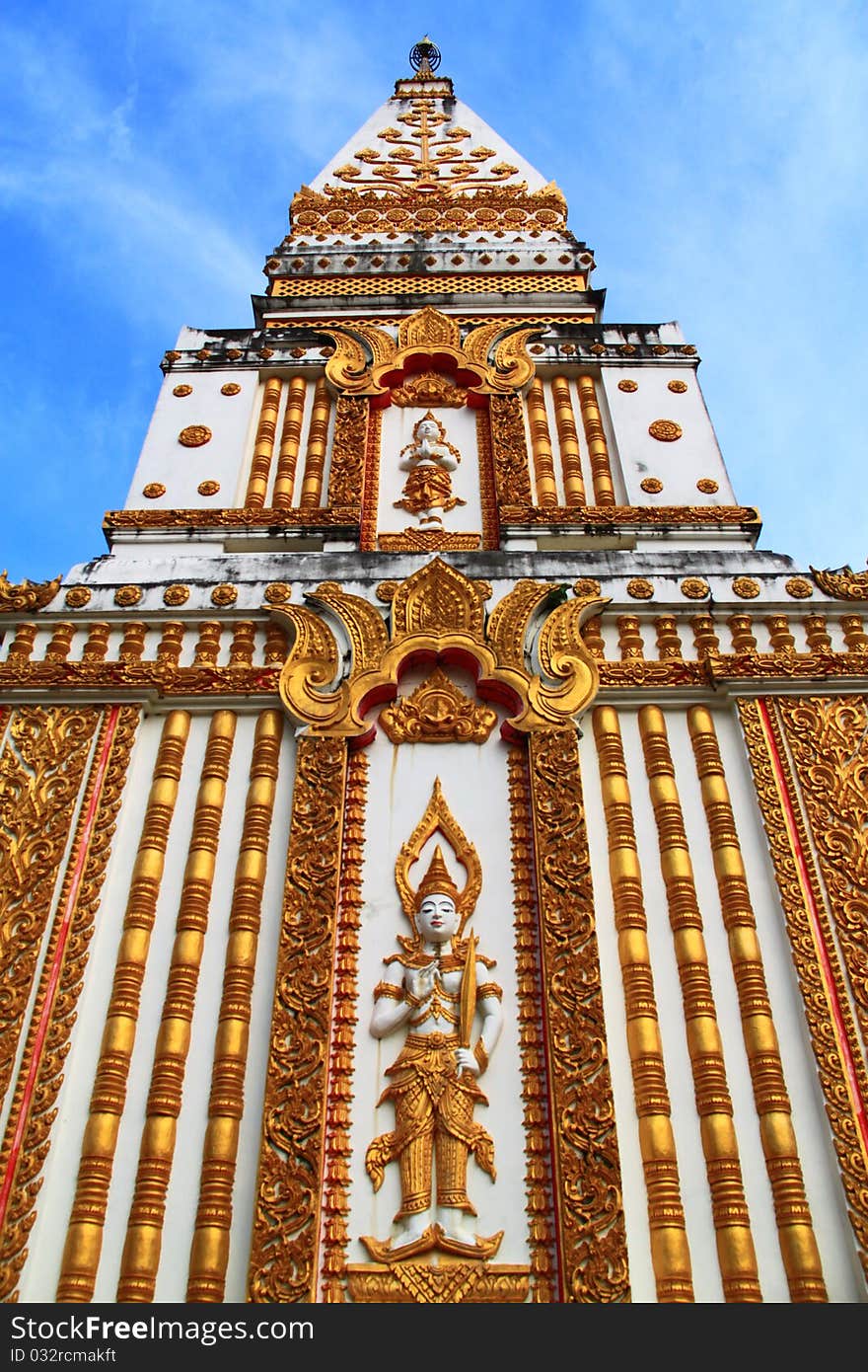 A photo of architecture buddhist stupa in thai