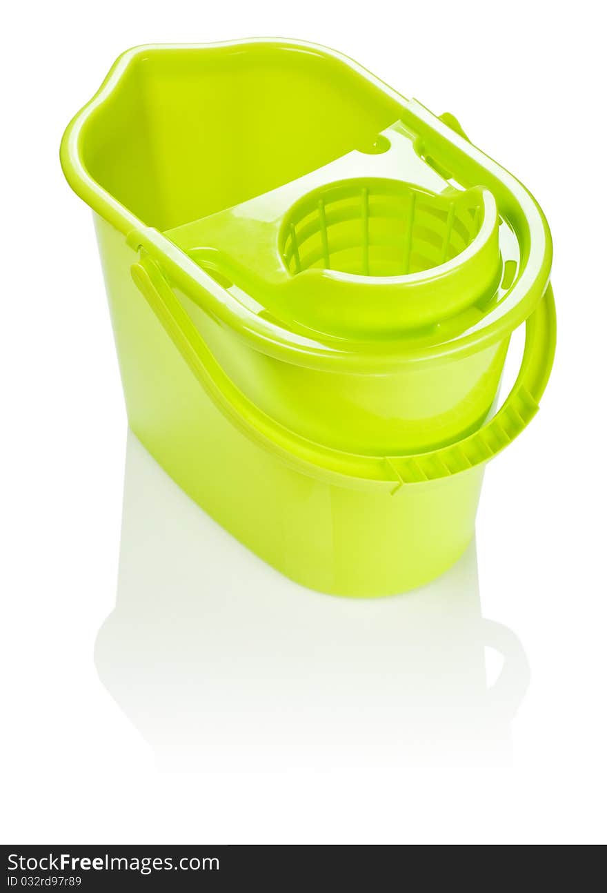 Isolated yellow bucket