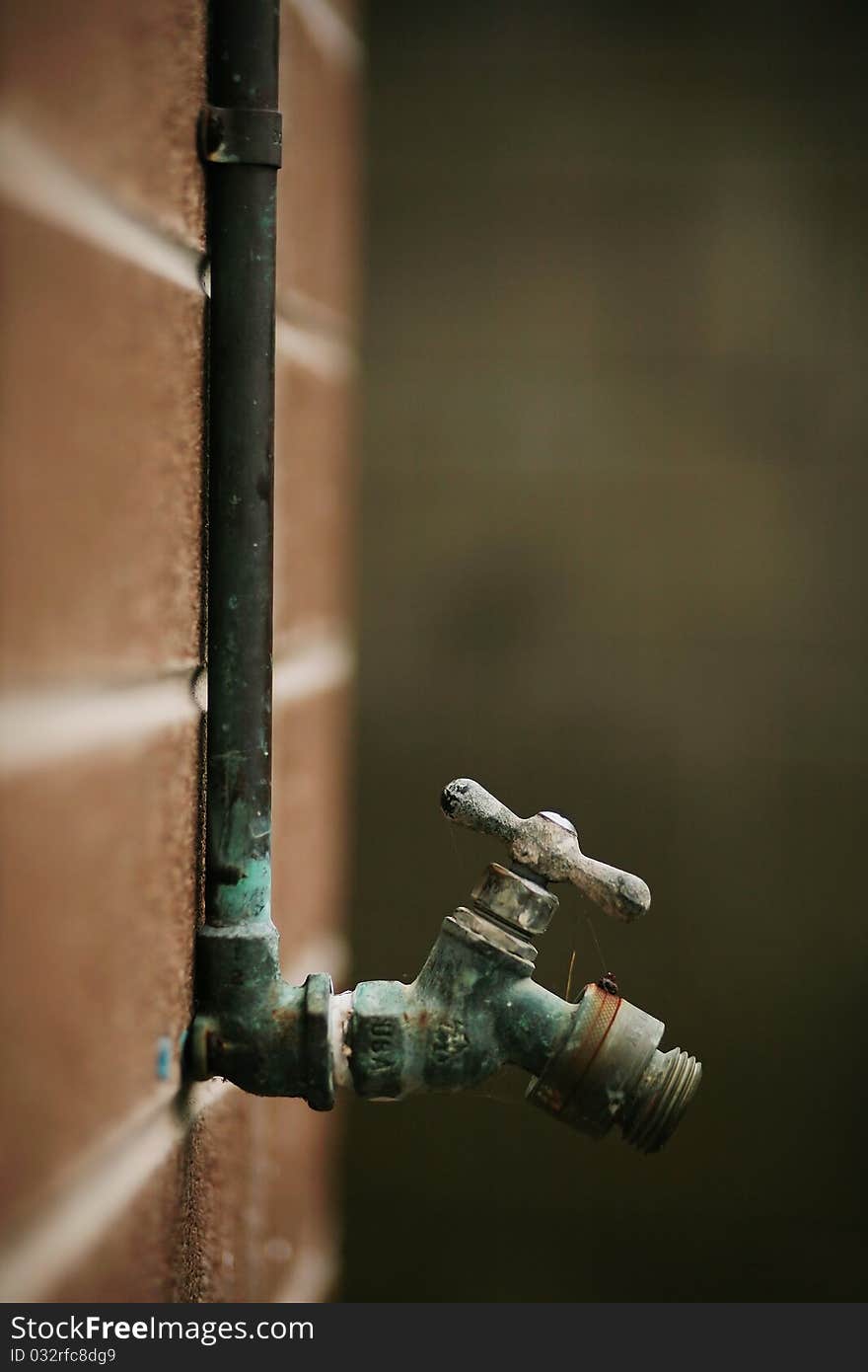 Old water valve tap