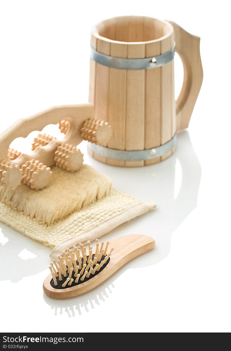 Bast Massager Hairbrush And Mug