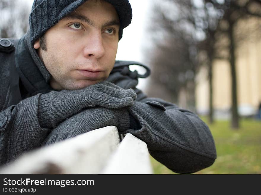 Young Man Autumn Portrait