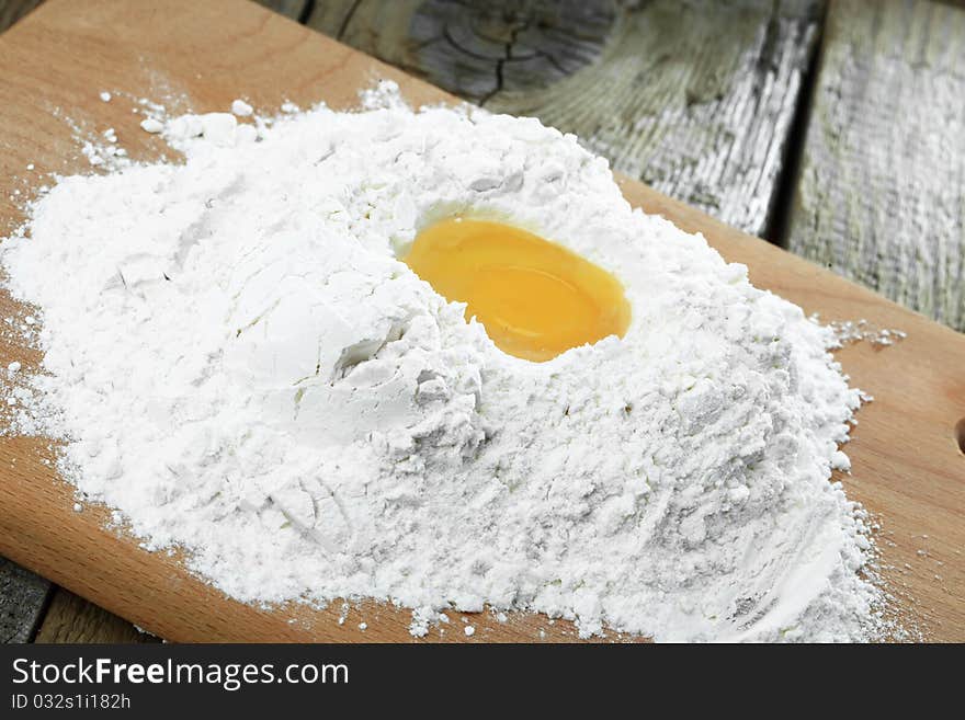 Egg Into Flour