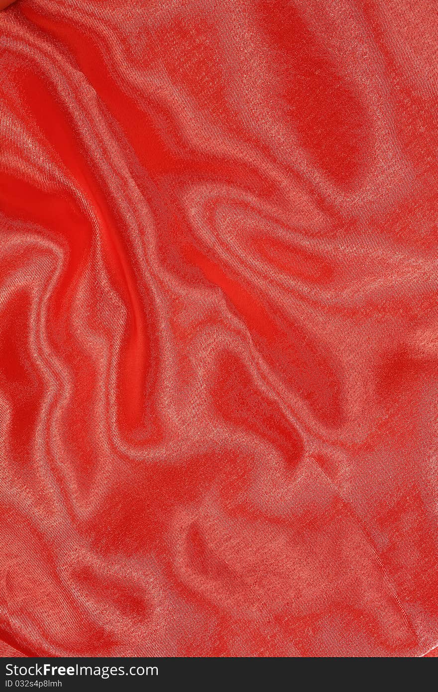 Background of texture of corrugated red satin