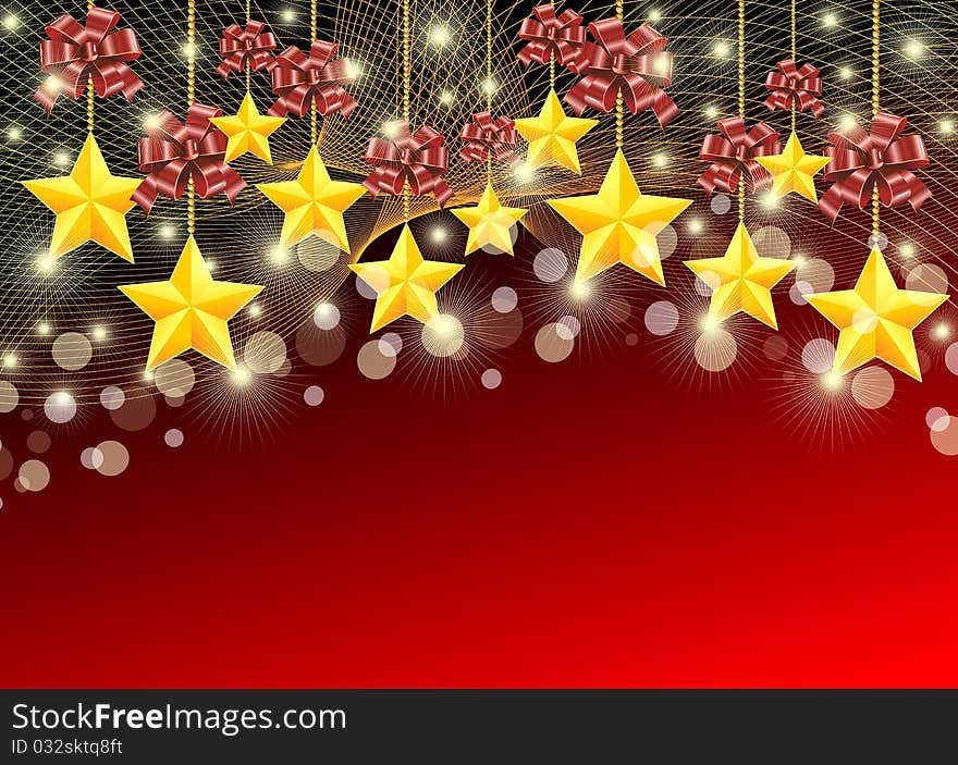 A Christmas Stars Ornamental Background. A Christmas Stars Ornamental Background.