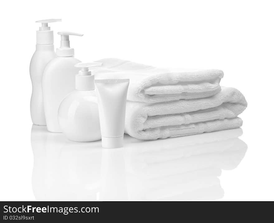 White Bathing Articles Isolated