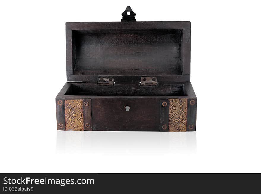 Wooden chest open