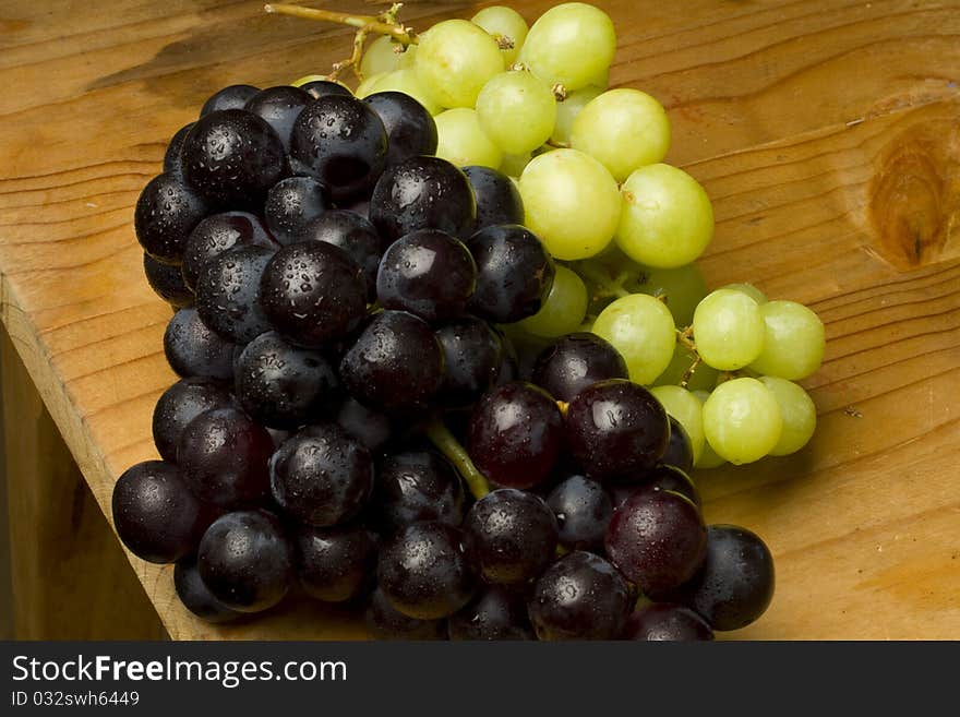 Fresh organic grapes