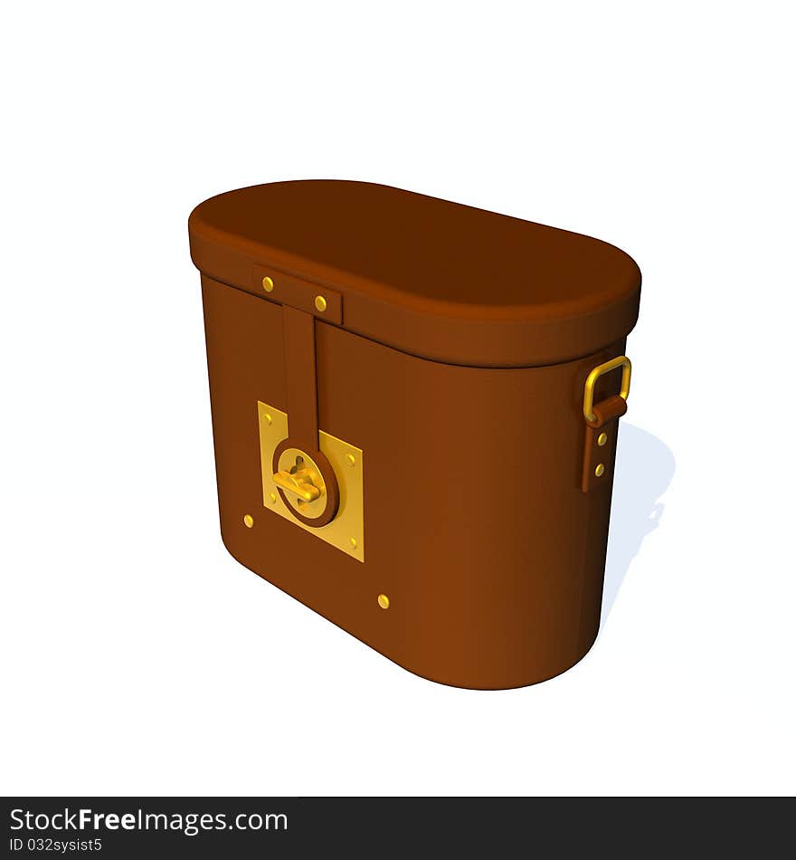 3d image of a tool box on white background