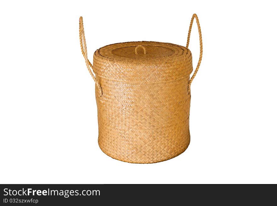 Bin rattan isolated on white background