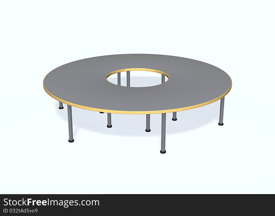 3d image of a table on white background