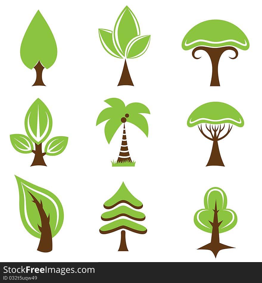 Vector set of abstract tree