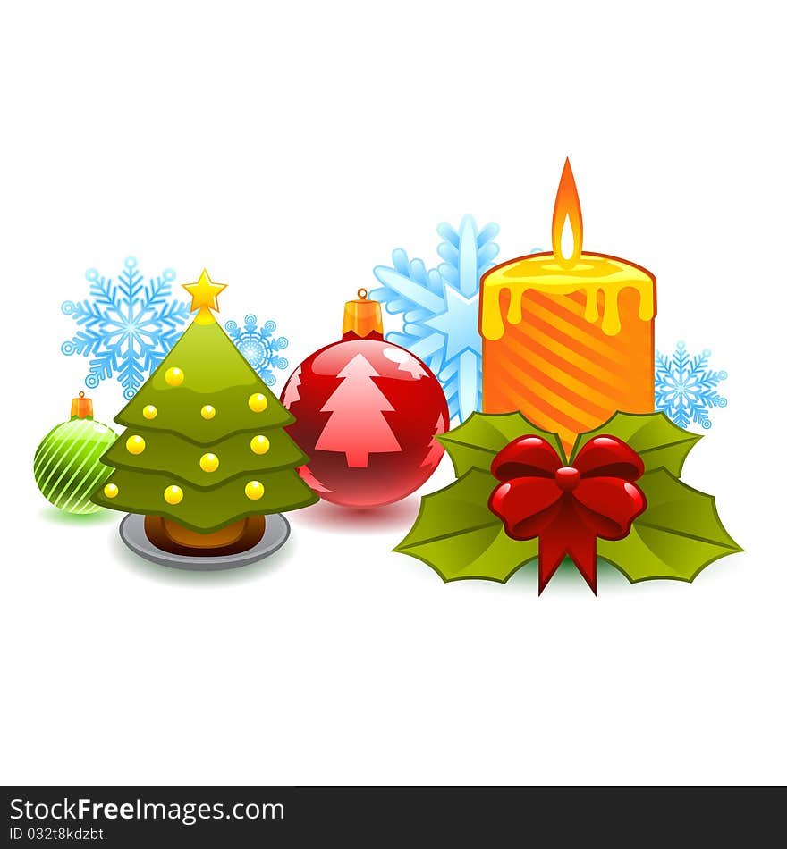 Decorative christmas design elements vector